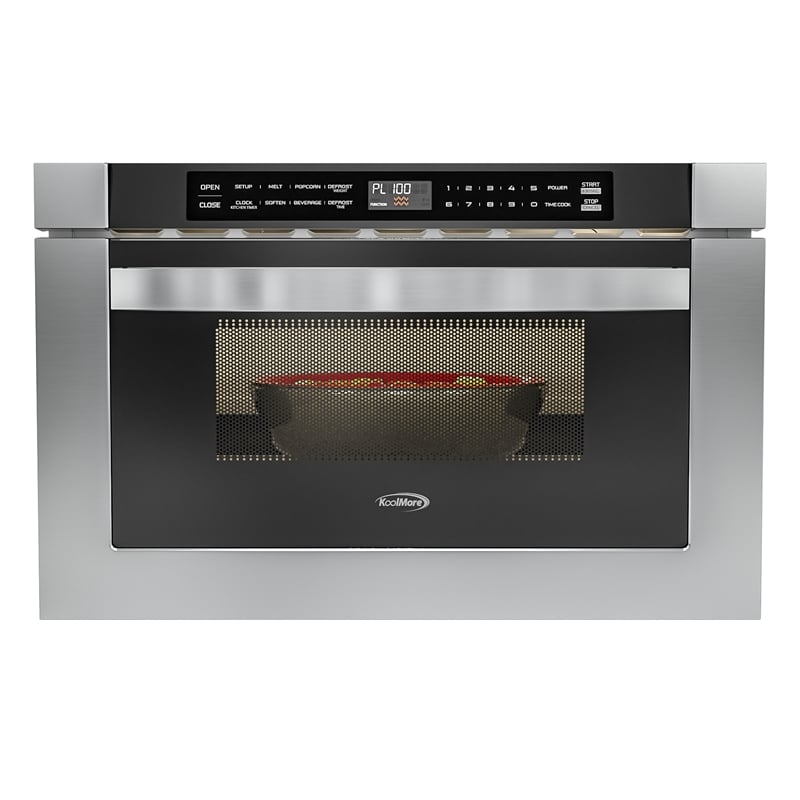 KoolMore 24 in. Built In Stainless-Steel Microwave Drawer with Oven 1.2 Cu. Ft.