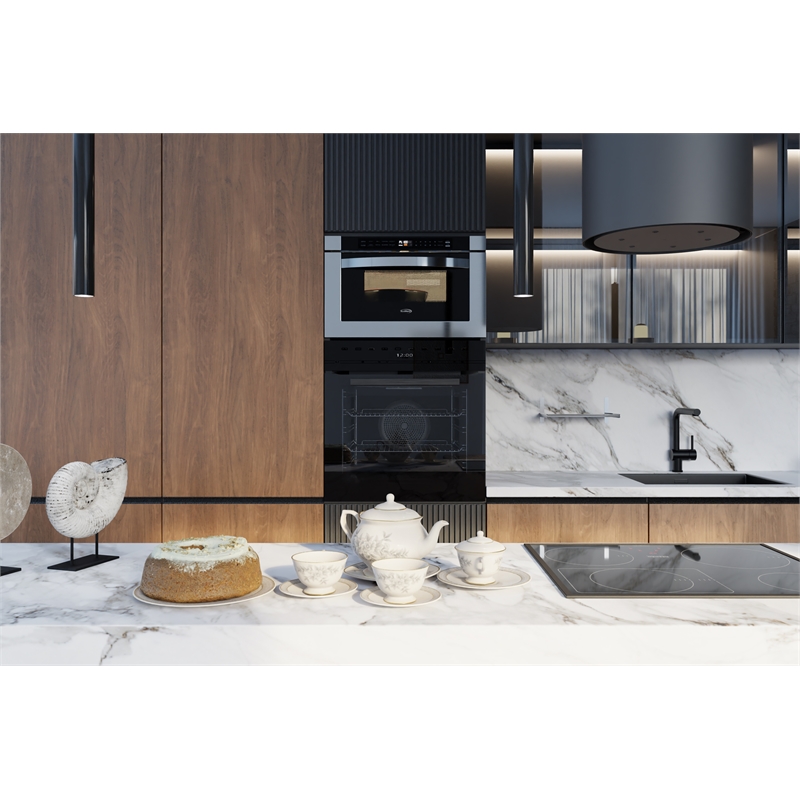 KoolMore 24 in. Built In Stainless-Steel Microwave Drawer with Oven 1.2 Cu. Ft.