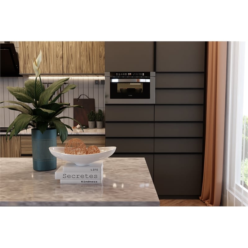 KoolMore 24 in. Built In Stainless-Steel Microwave Drawer with Oven 1.2 Cu. Ft.