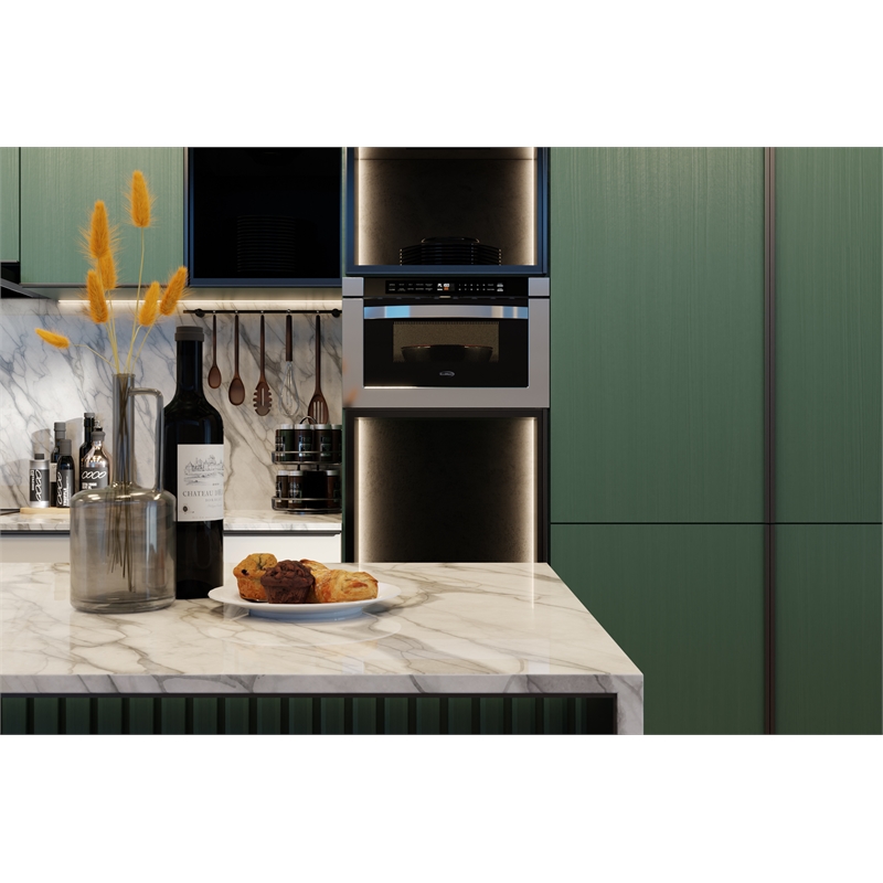 KoolMore 24 in. Built In Stainless-Steel Microwave Drawer with Oven 1.2 Cu. Ft.