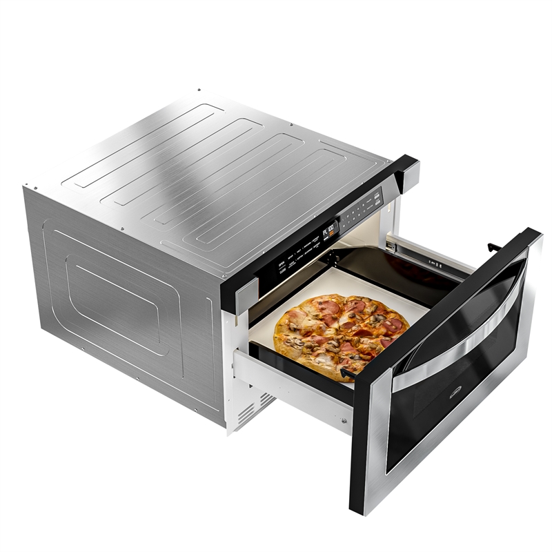 KoolMore 24 in. Built In Stainless-Steel Microwave Drawer with Oven 1.2 Cu. Ft.