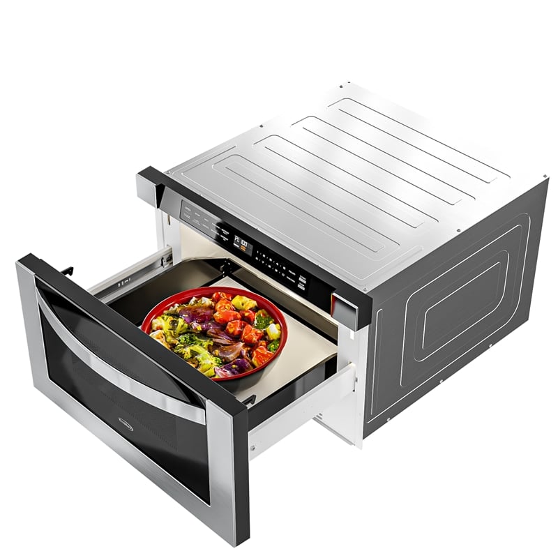 KoolMore 24 in. Built In Stainless-Steel Microwave Drawer with Oven 1.2 Cu. Ft.