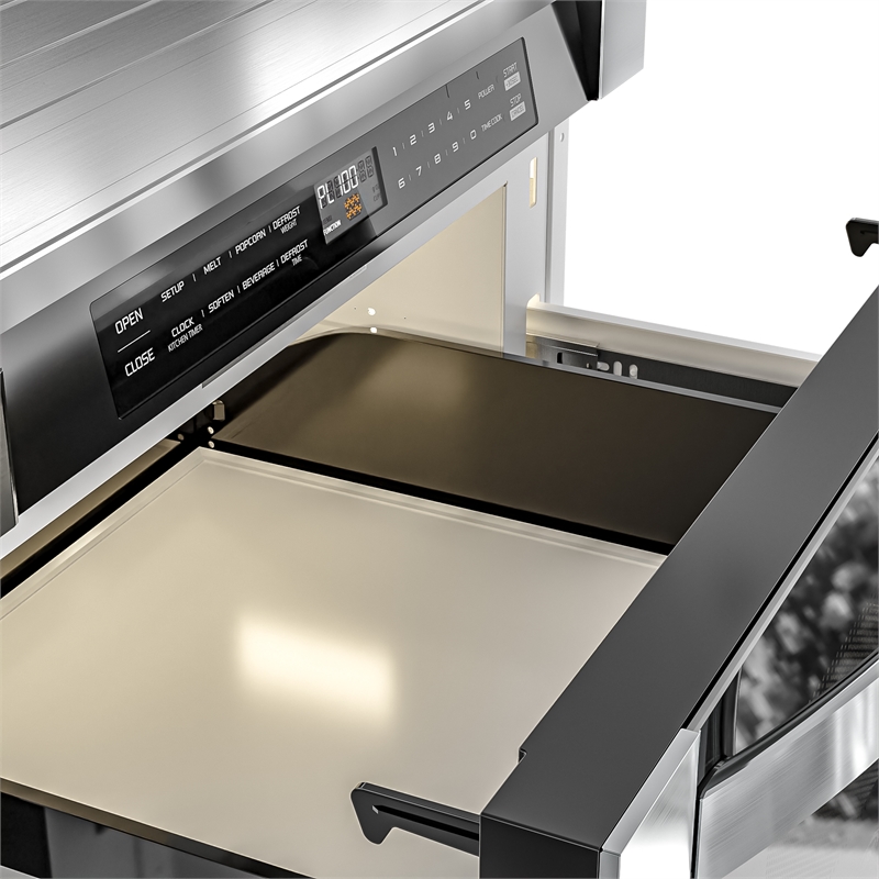 KoolMore 24 in. Built In Stainless-Steel Microwave Drawer with Oven 1.2 Cu. Ft.