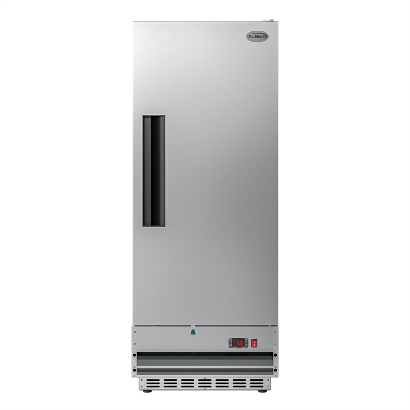 Koolmore 25 in. Commercial Stainless Steel 1-Door Reach-In Freezer in Silver