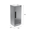 Koolmore 25 in. Commercial Stainless Steel 1-Door Reach-In Freezer in Silver