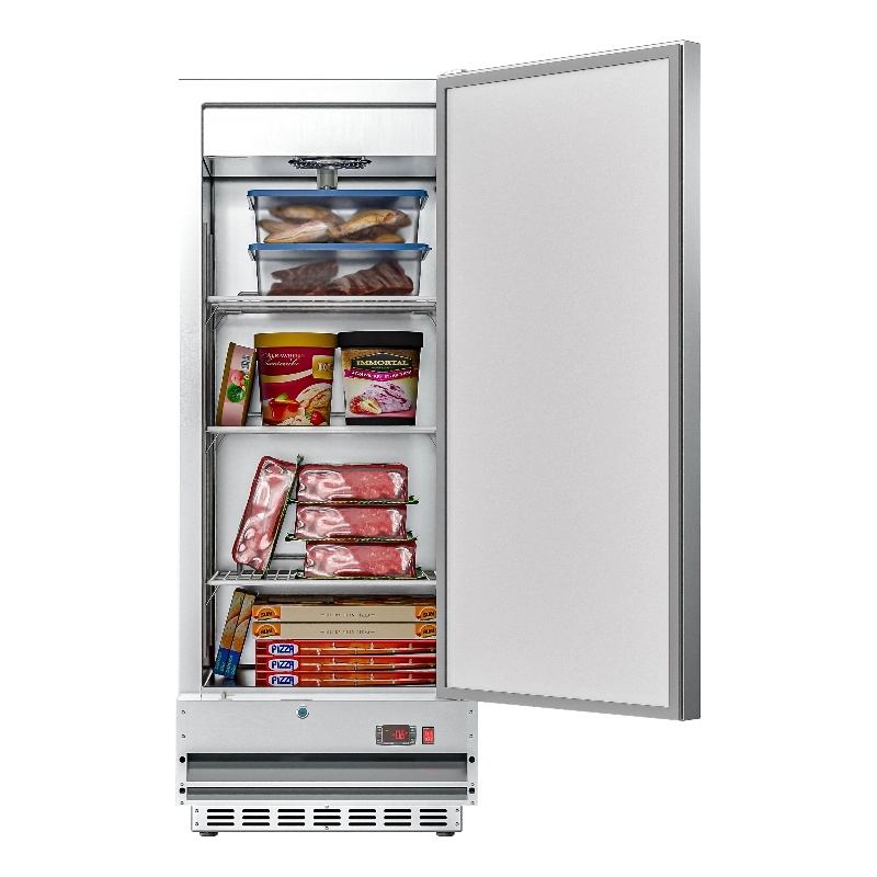 Koolmore 25 in. Commercial Stainless Steel 1-Door Reach-In Freezer in Silver