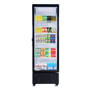 23&quot One Glass Door Commercial Display Merchandiser Refrigerator Cooler in Black