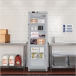 12 Cu ft Commercial Freezer with Glass Door - Manual Defrost in Silver