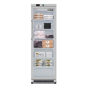 12 Cu ft Commercial Freezer with Glass Door - Manual Defrost in Silver