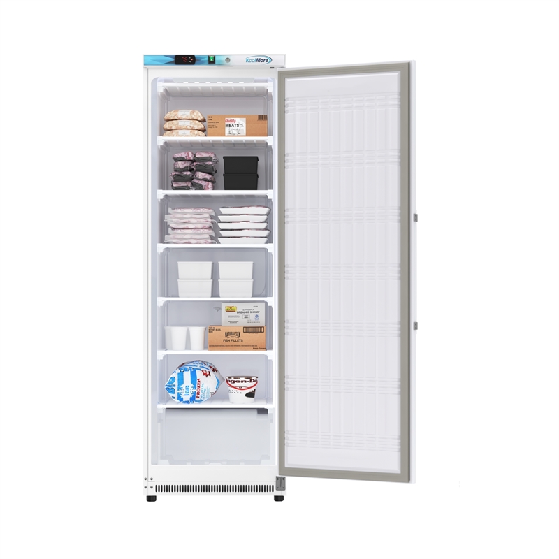 12 Cu ft Commercial Reach in Freezer in White Manual Defrost