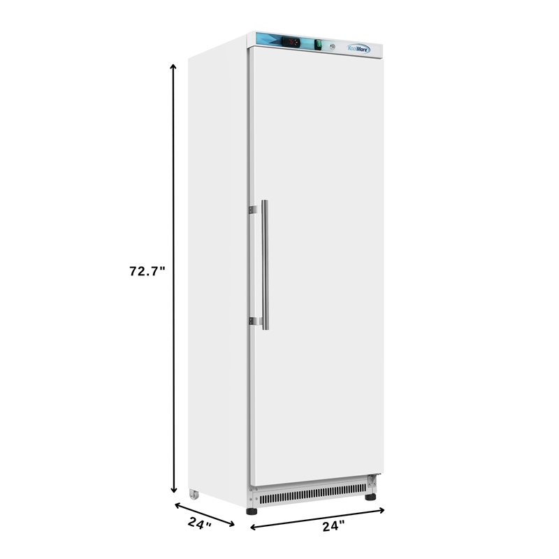 12 Cu ft Commercial Reach in Freezer in White Manual Defrost