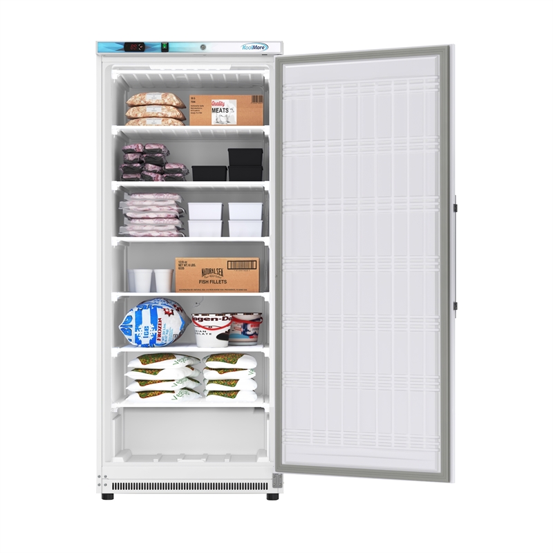 21 Cu ft Commercial Reach-in Freezer in White Manual Defrost