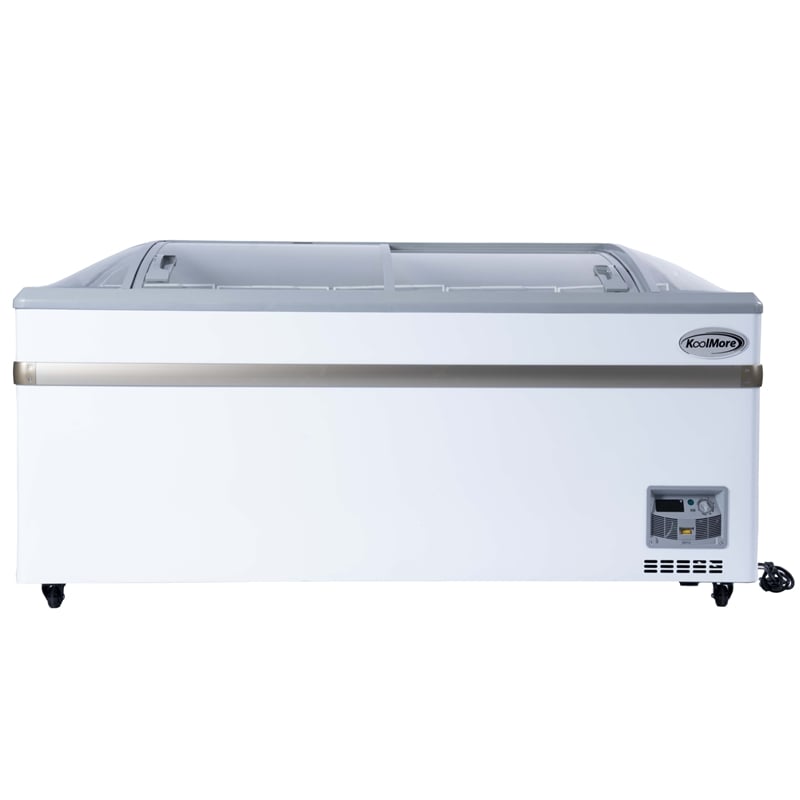 65 Inch Manual Defrost Island Chest Freezer 16 cu ft Capacity in White