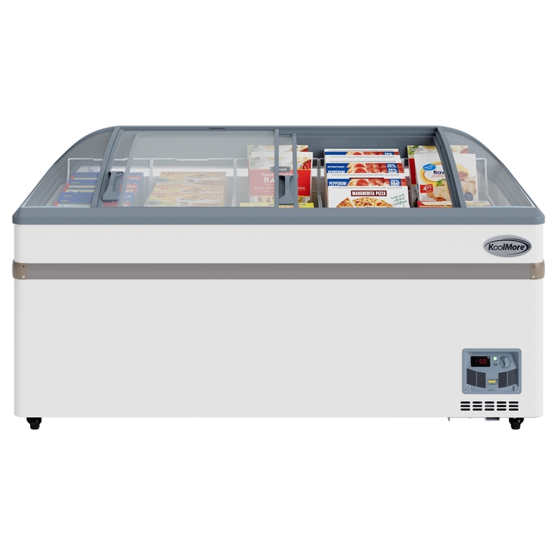 65 Inch Manual Defrost Island Chest Freezer 16 cu ft Capacity in White