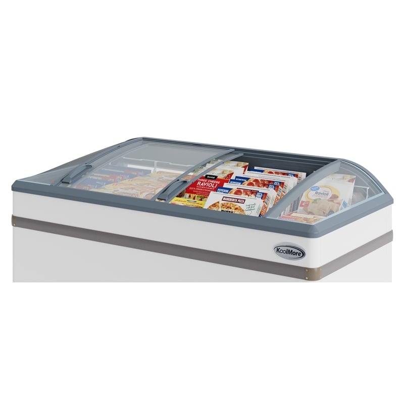 65 Inch Manual Defrost Island Chest Freezer 16 cu ft Capacity in White