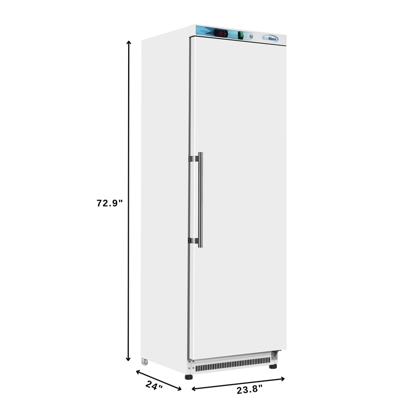 12 Cu ft Commercial Reach in Refrigerator in White - Manual Defrost
