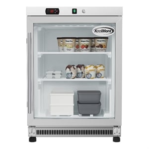 24&quot Commercial Countertop Display Freezer in Silver and Glass Door 46 Cu ft