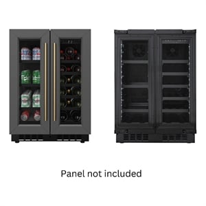 24&quot French Door Panel-Ready Cooler Dual Zone in White