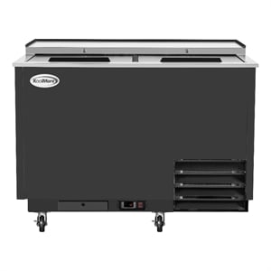 50&quot Commercial Glass Froster in Black Steel w/ 14 cu ft Capacity