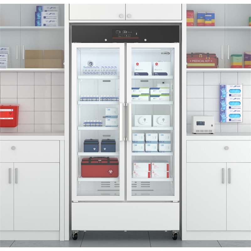 27 cu ft Medical Vaccine Refrigerator with Emergency Alarms in White