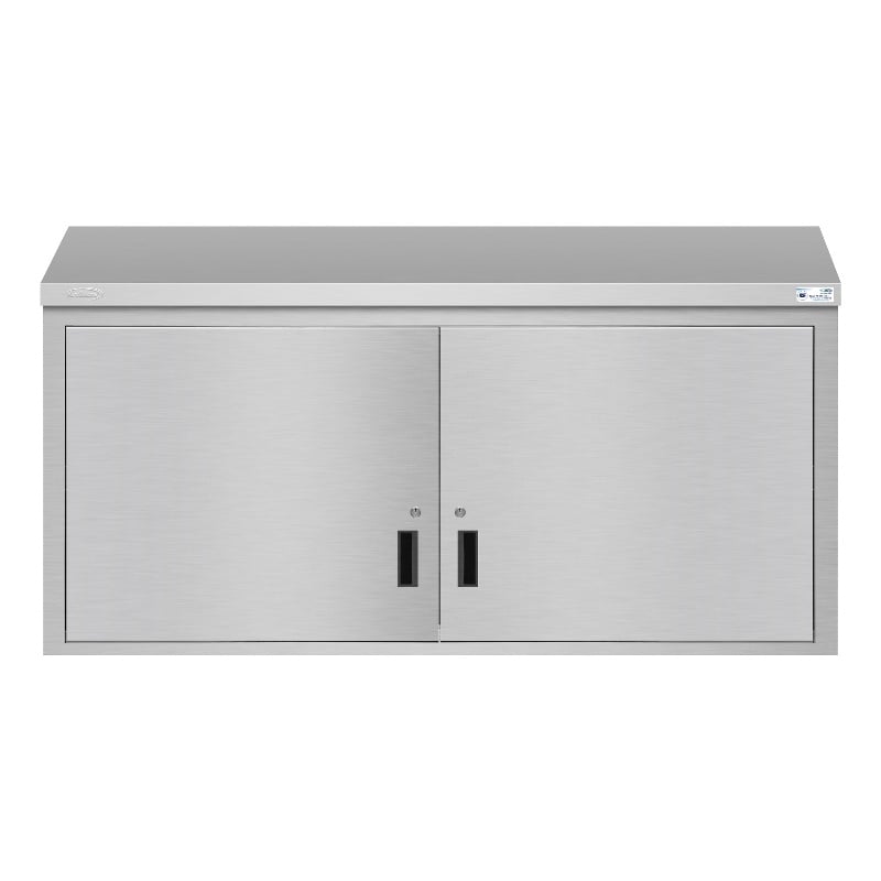 60 in Kitchen Wall Cabinet with Hinged Doors and 2 shelves in Stainless-Steel