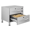 Two-Drawer Commercial Free Standing Warming Drawers in Stainless-Steel