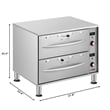 Two-Drawer Commercial Free Standing Warming Drawers in Stainless-Steel