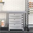 Three-Drawer Commercial Free Standing Warming Drawer in Stainless-Steel