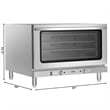 Countertop Convection Oven Holds Full Size Pans 4 Racks in Stainless-Steel