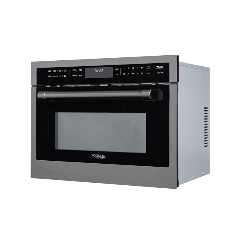 24 In. Black Stainless Steel Built-in Convection Microwave Oven
