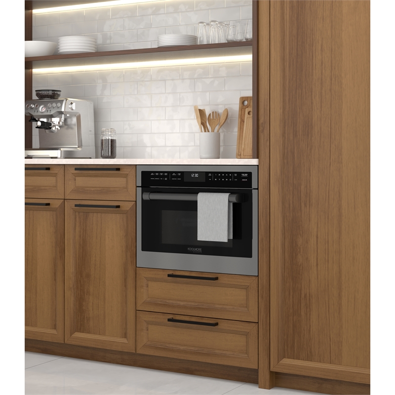 24 In. Black Stainless Steel Built-in Convection Microwave Oven