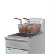40 lb Floor Liquid Propane Commercial Fryer with 90000 BTU in Stainless-Steel