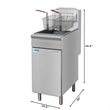 40 lb Floor Liquid Propane Commercial Fryer with 90000 BTU in Stainless-Steel