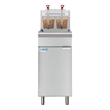 40 lb Floor Liquid Propane Commercial Fryer with 90000 BTU in Stainless-Steel