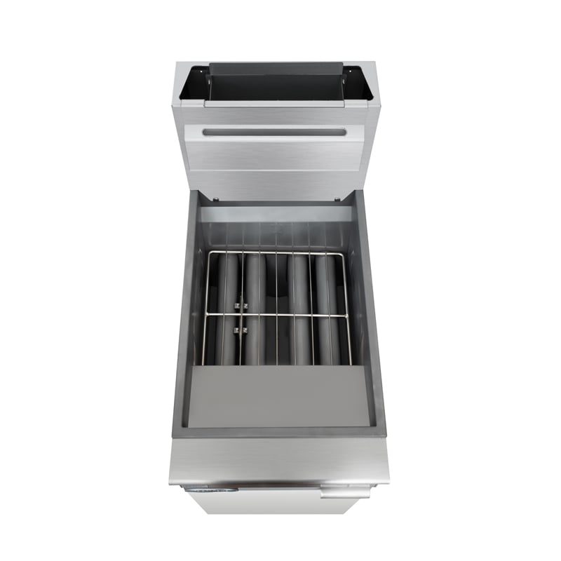 50 lb Floor Natural Gas Commercial Fryer with 120000 BTU in Stainless-Steel
