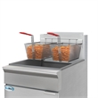 75 lb Floor Liquid Propane Commercial Fryer with 150000 BTU in Stainless-Steel