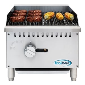 16&quot Commercial 1-Burner Natural Gas Charbroiler w/ 30000 BTU in Stainless-Steel