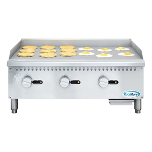 36&quot Natural Gas 3-Burner Griddle with 90000 BTU in Stainless-Steel