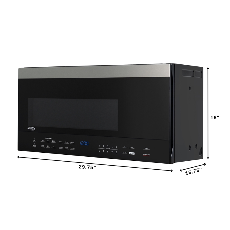 30 in. 1.6 cu.ft Over-the-Range Microwave Oven in Black