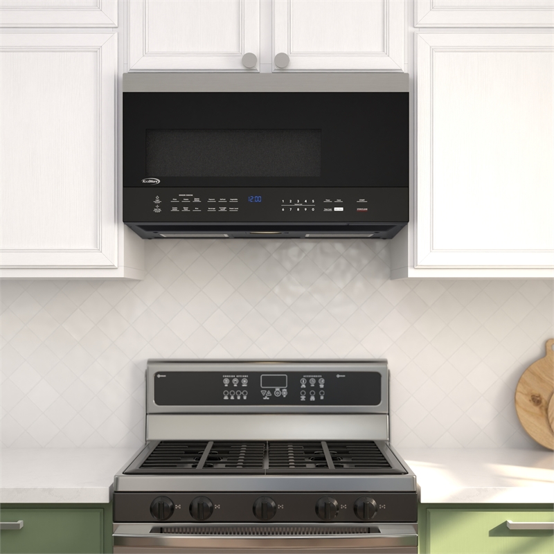 30 in. 1.6 cu.ft Over-the-Range Microwave Oven in Black