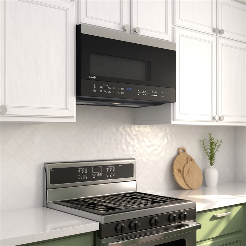 30 in. 1.6 cu.ft Over-the-Range Microwave Oven in Black