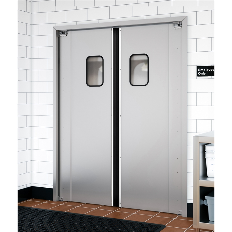 Commercial Double Aluminum Swinging Traffic Door