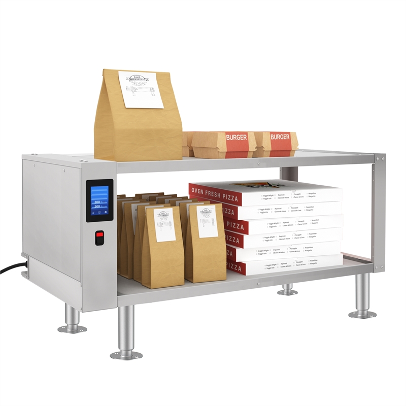 Two-Shelve Commercial Take Out Warmer Cabinet w/ Touch Screen in Stainless-Steel