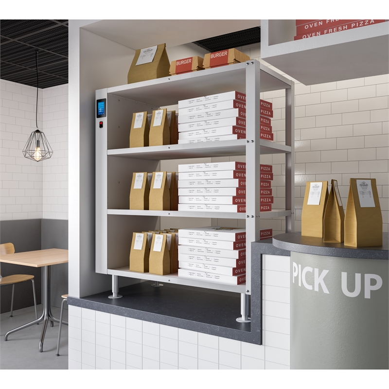 Four-Shelve Commercial Take Out Warmer Cabinet w/ Touch Screen Stainless-Steel