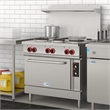 36 In. Commercial Electric Range with 6 Burners and 1 Standard Electric Oven
