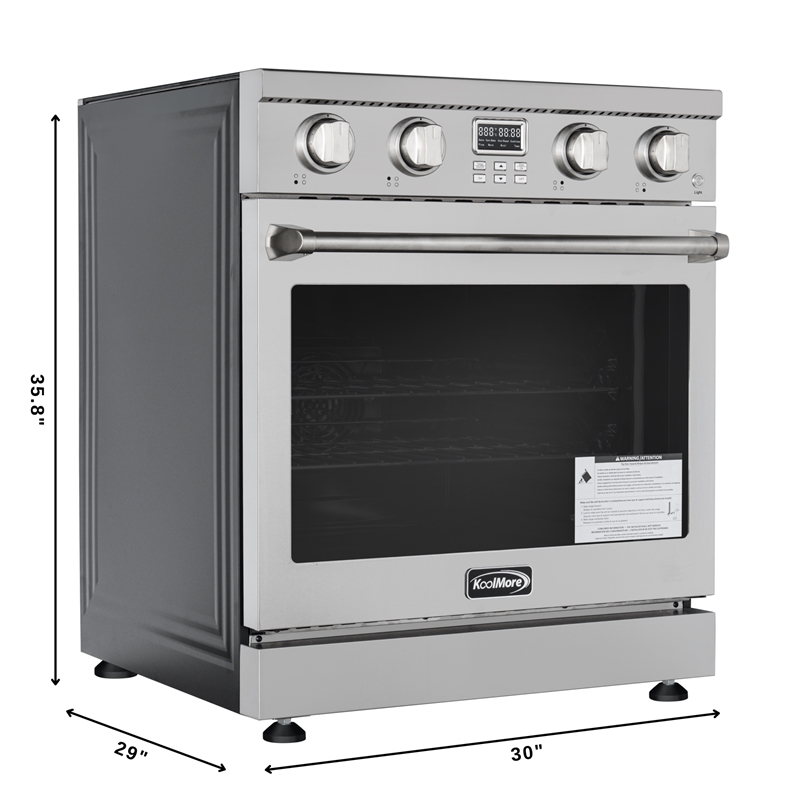 30 in. Professional Electric Range with 14900W of Power 240V in Stainless-Steel