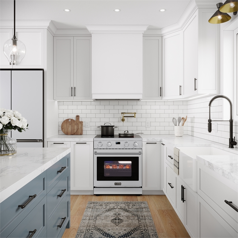 30 in. Professional Electric Range with 14900W of Power 240V in Stainless-Steel