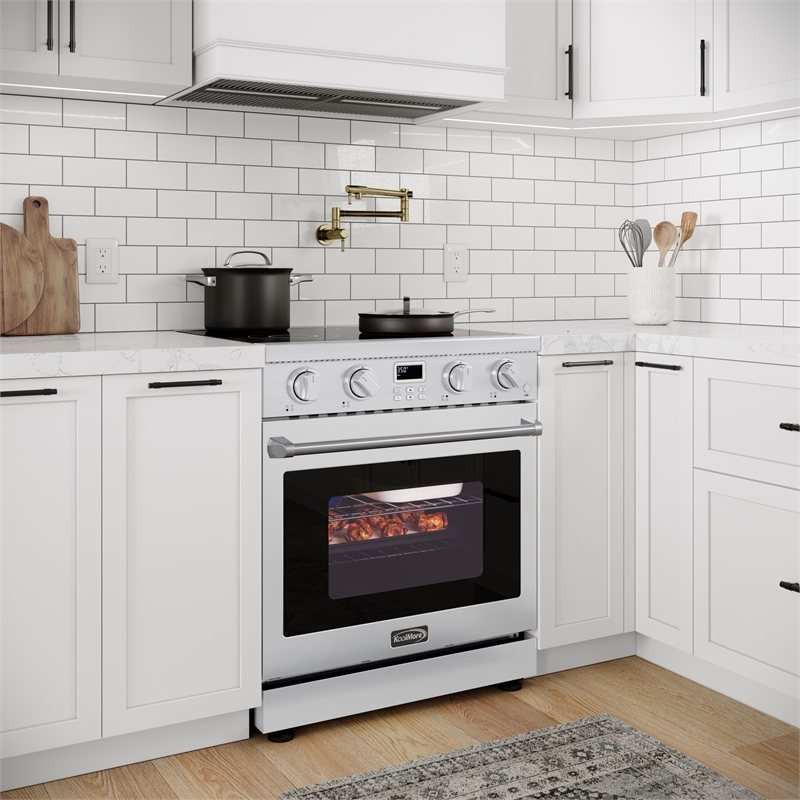 30 in. Professional Electric Range with 14900W of Power 240V in Stainless-Steel