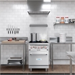 24 in. 4 Burner Commercial Liquid Propane Range with Oven in Stainless-Steel