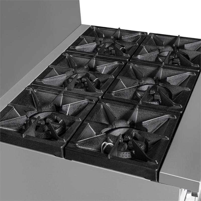 36 in. 6 Burner Commercial Liquid Propane Range in Stainless-Steel